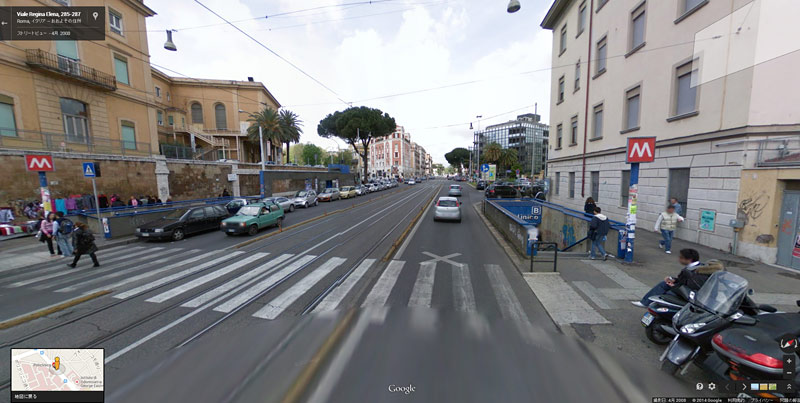 個人旅行で必須、Googleマップのストリートビューでイタリアの道を確認