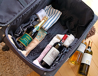 ワインのパッキング方法　キャリーバッグの例